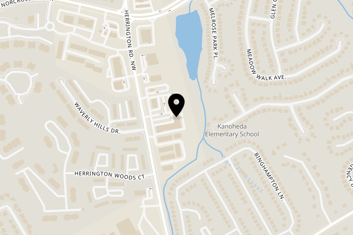 Map showing the location of Who's Got Soul Southern Cafe Lawrenceville on 1098 Herrington Road in Lawrenceville